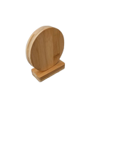 Ayatul Kursi Islamic Tabletop Frame – Round Shape Wooden Frame with Engraved Acrylic - Quran Desk Decor