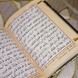 Kaaba Cover Travel Quran (Size 119 Hardcover) with Colour Coded Tajweed Rules & Rainbow Pages