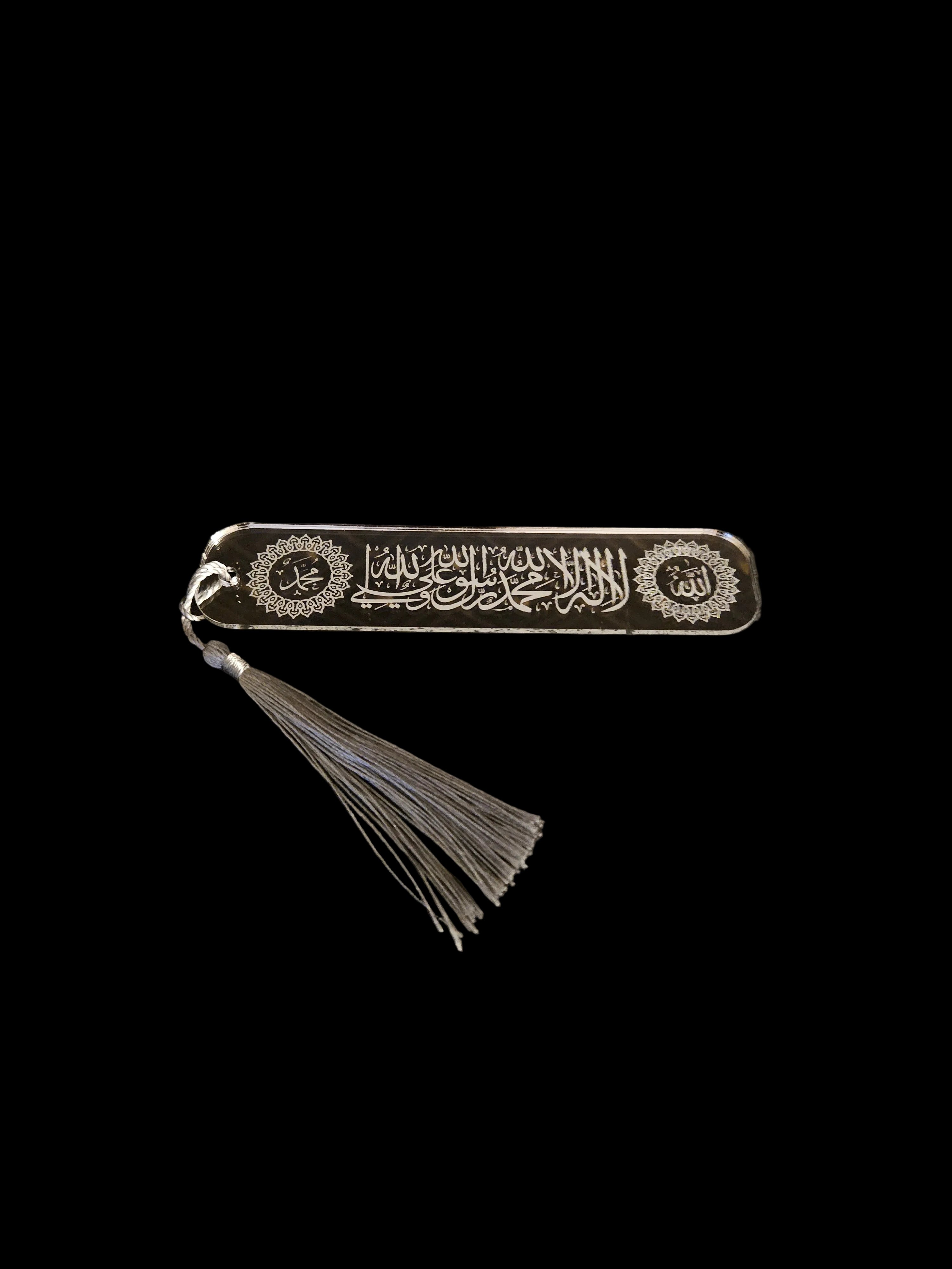 Acrylic Arabic Kalima Bookmark – Mirror Finish Engraved Bookmark for Qur’an & Books
