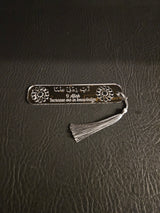 Acrylic- Rabbi Zidni Ilma Bookmark – Arabic & English Engraved Mirror Bookmark for Books & Qur’an