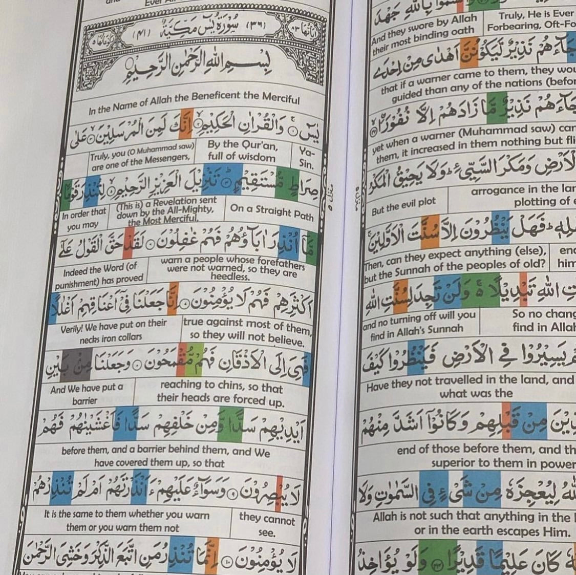 I-Holy Quran ene-English Translation &amp; Color Coded Tajweed Rules 