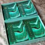 Green Marble Single Para Quran &amp; 41 Yaseens Stel A5