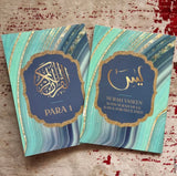 Skakerings van Blou Enkel Para Quran &amp; 41 Yaseens Stel A5