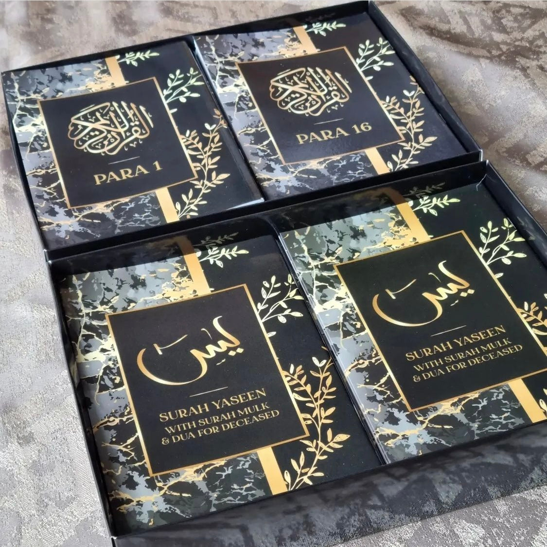 Black & Gold Single Para Quran & 41 Yaseens Set A5