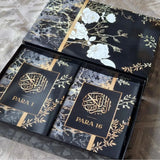 Swart &amp; Goud Enkel Para Koran &amp; 41 Yaseens Stel A5