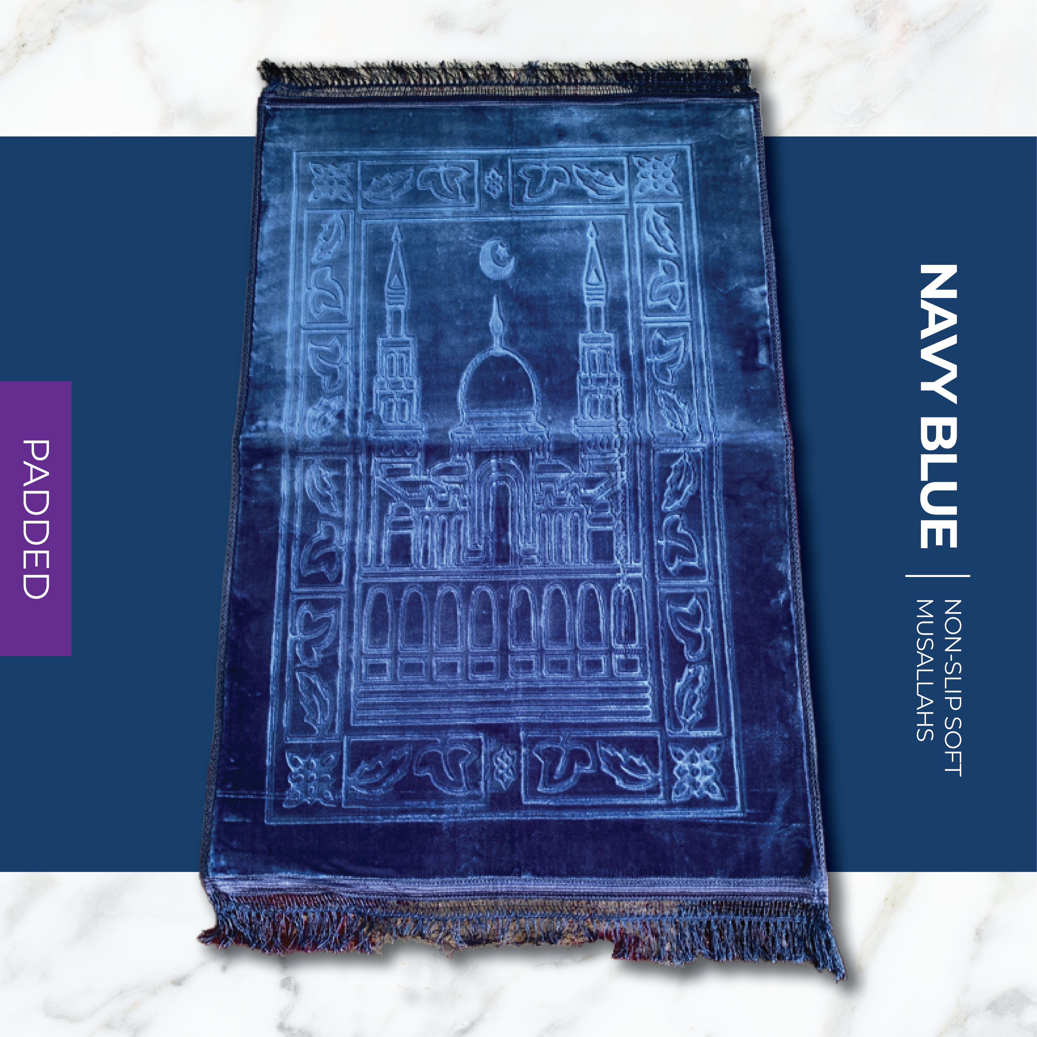 Plain Padded Soft-Touch Padded Musallahs (5 Colours)