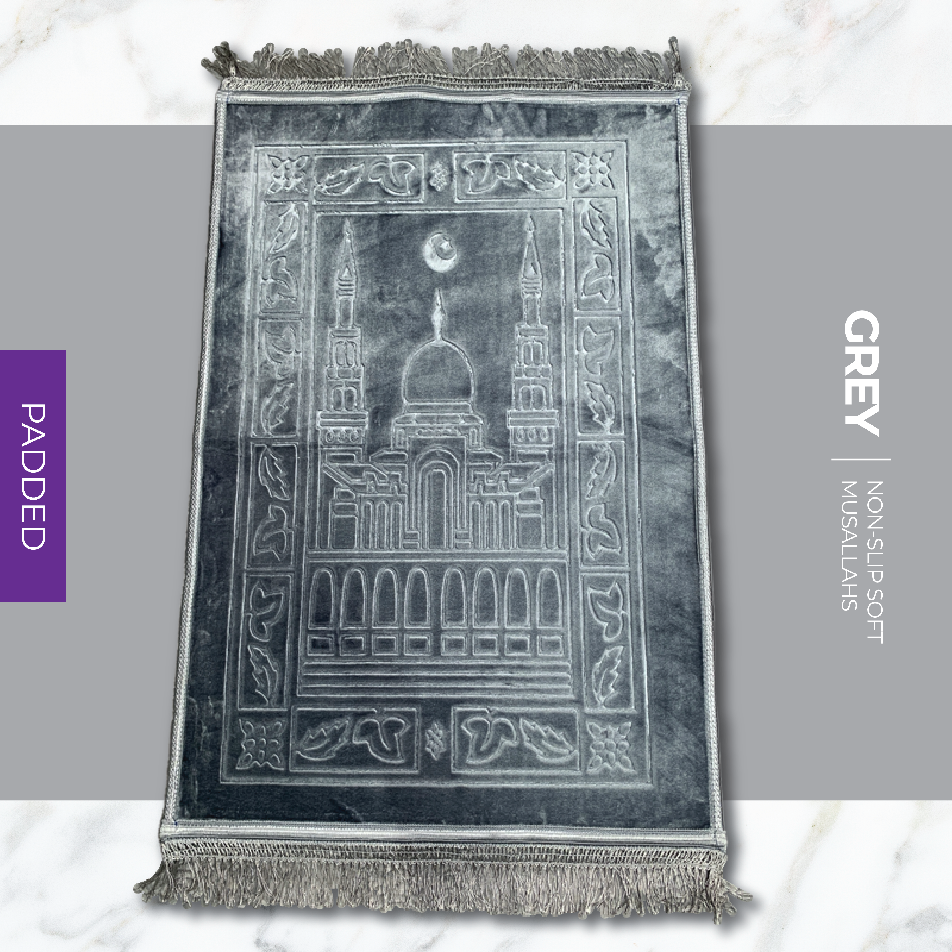 Plain Padded Soft-Touch Padded Musallahs (5 Colours)