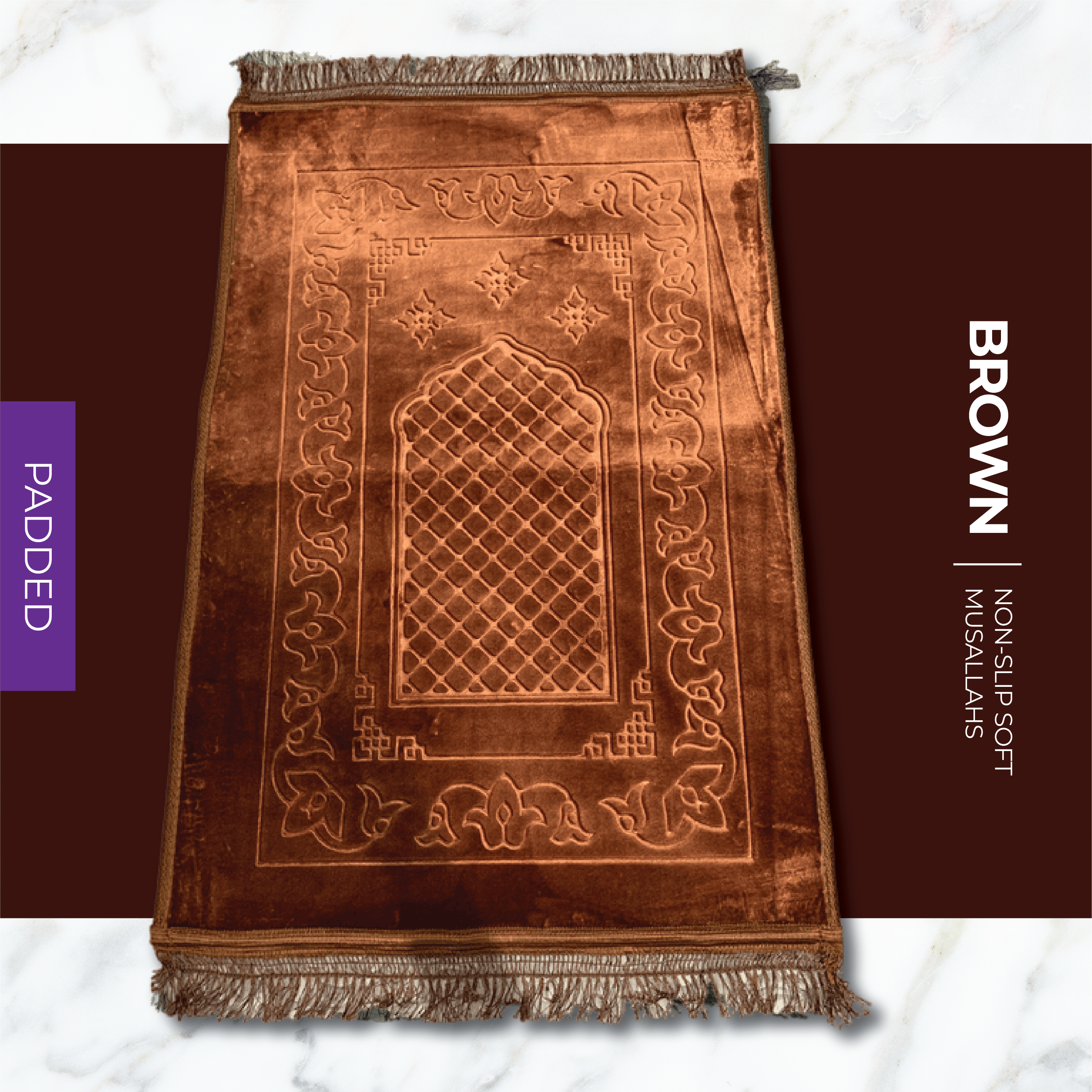 Plain Padded Soft-Touch Padded Musallahs (5 Colours)