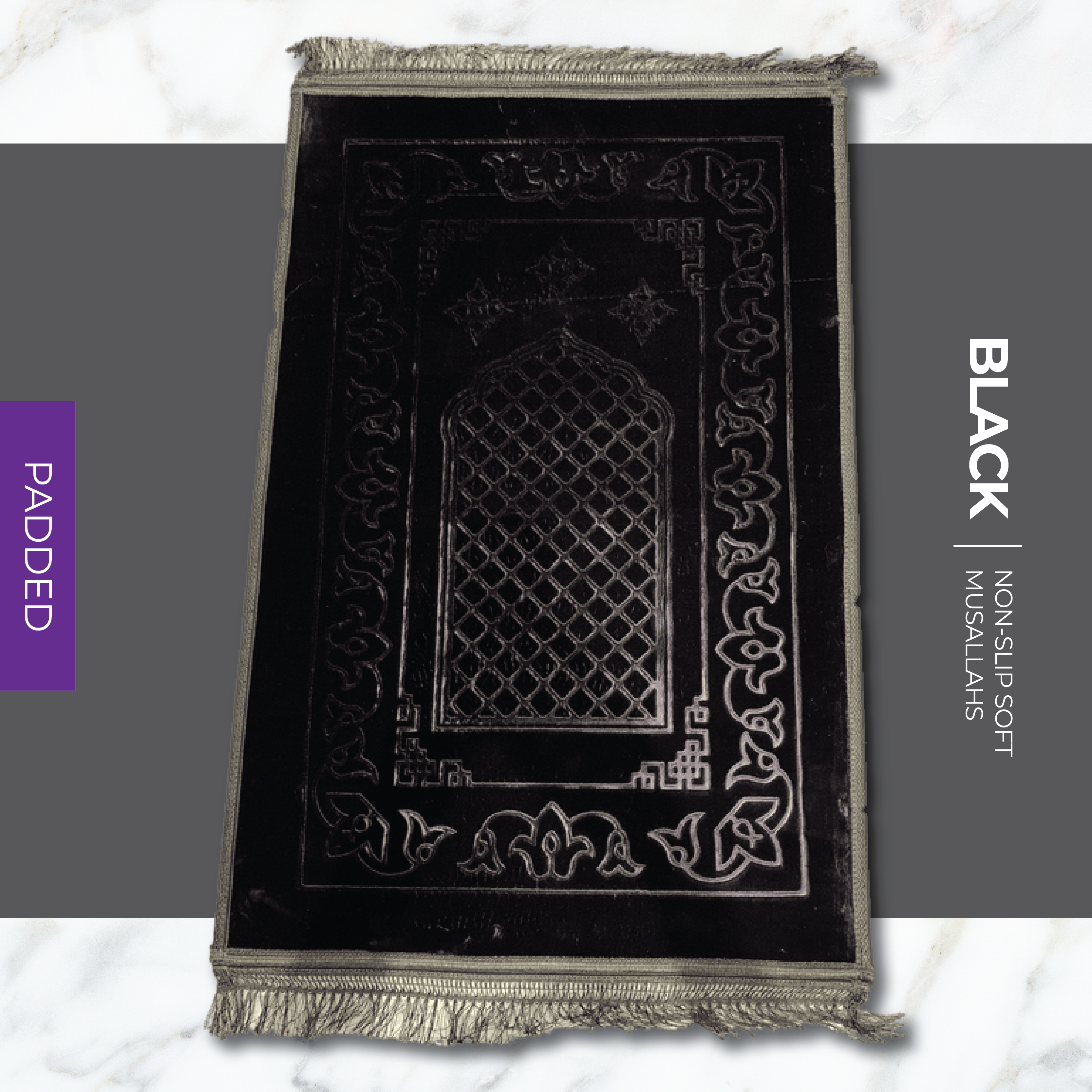 Plain Padded Soft-Touch Padded Musallahs (5 Colours)