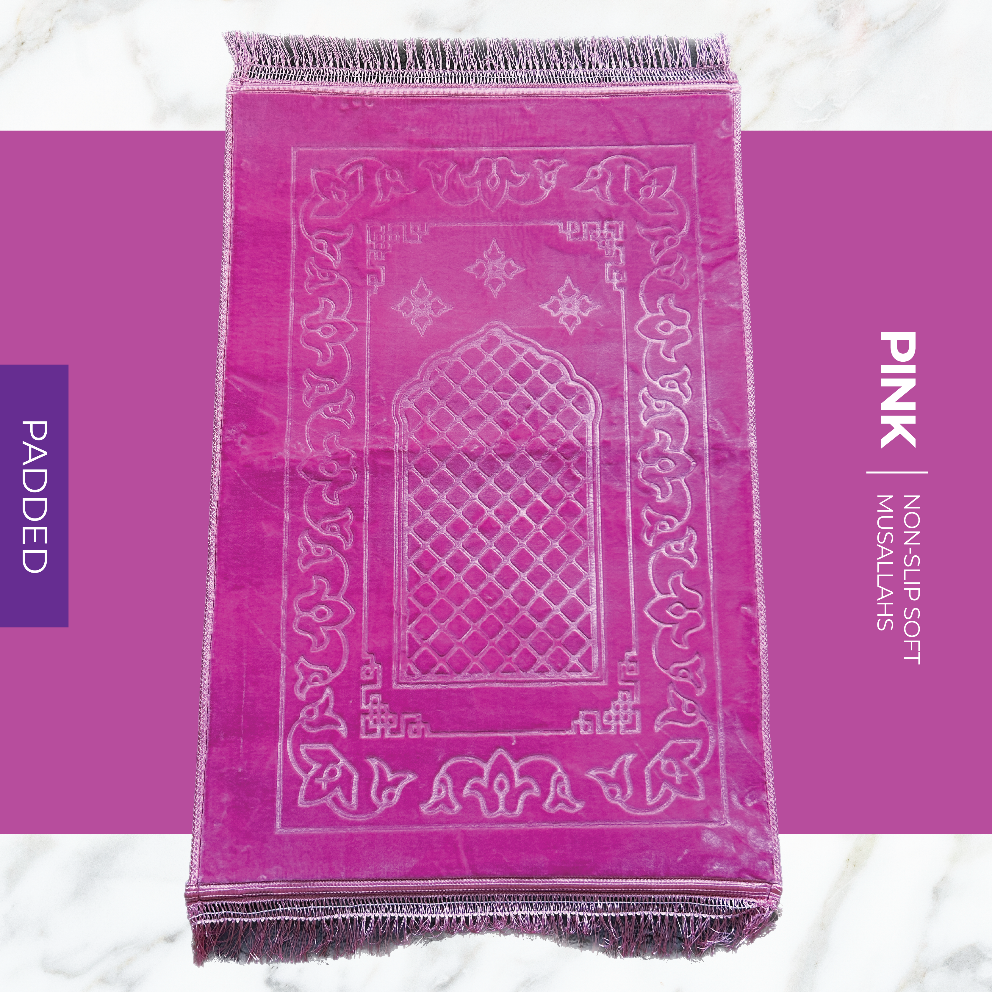 Plain Padded Soft-Touch Padded Musallahs (5 Colours)